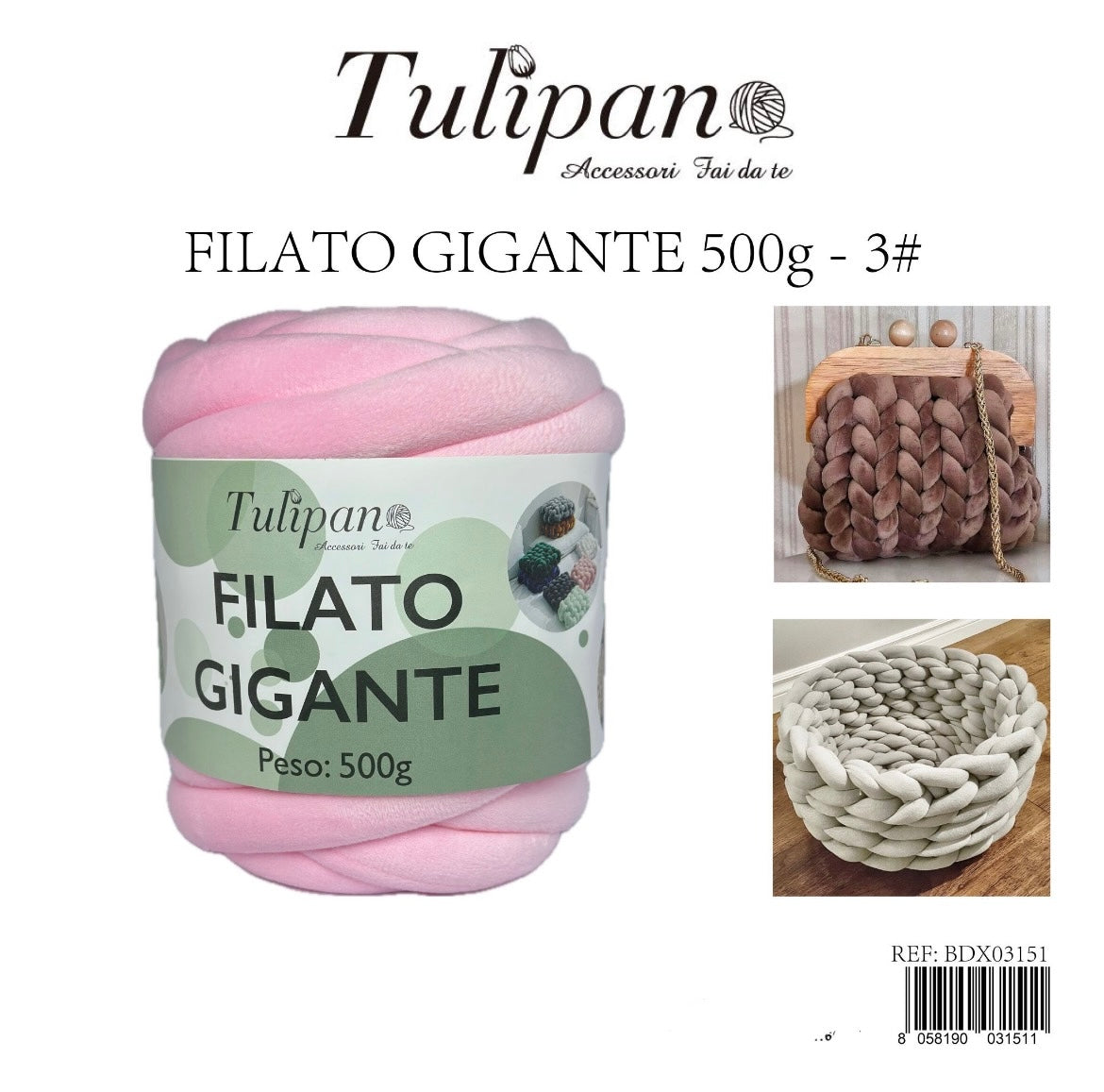 FILATO gigante 500g 3# velluto