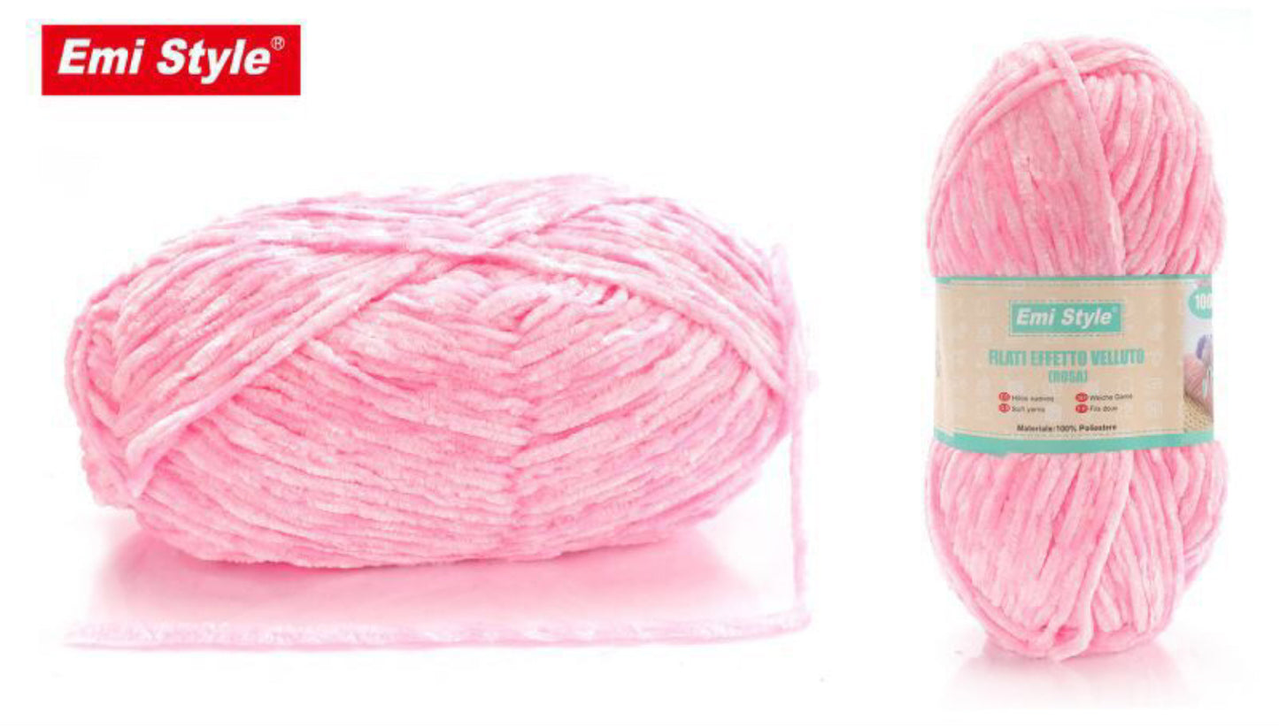 FILATI effetto velluto rosa 100g