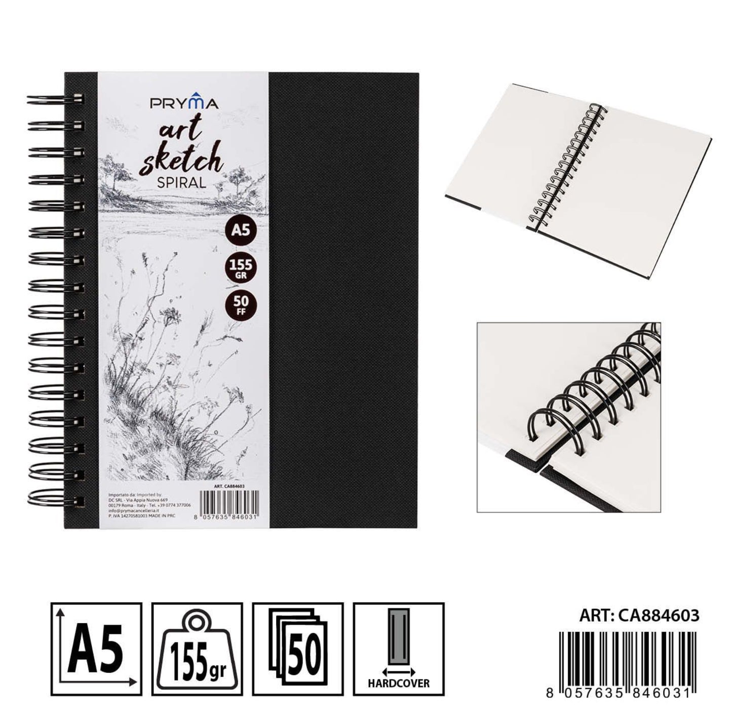 PRYMA album art sketch spiral A5 50ff 155gr