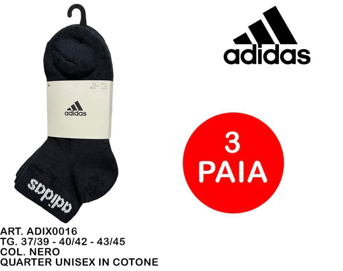 CALZINO unisex cotone ADIDAS 3paia