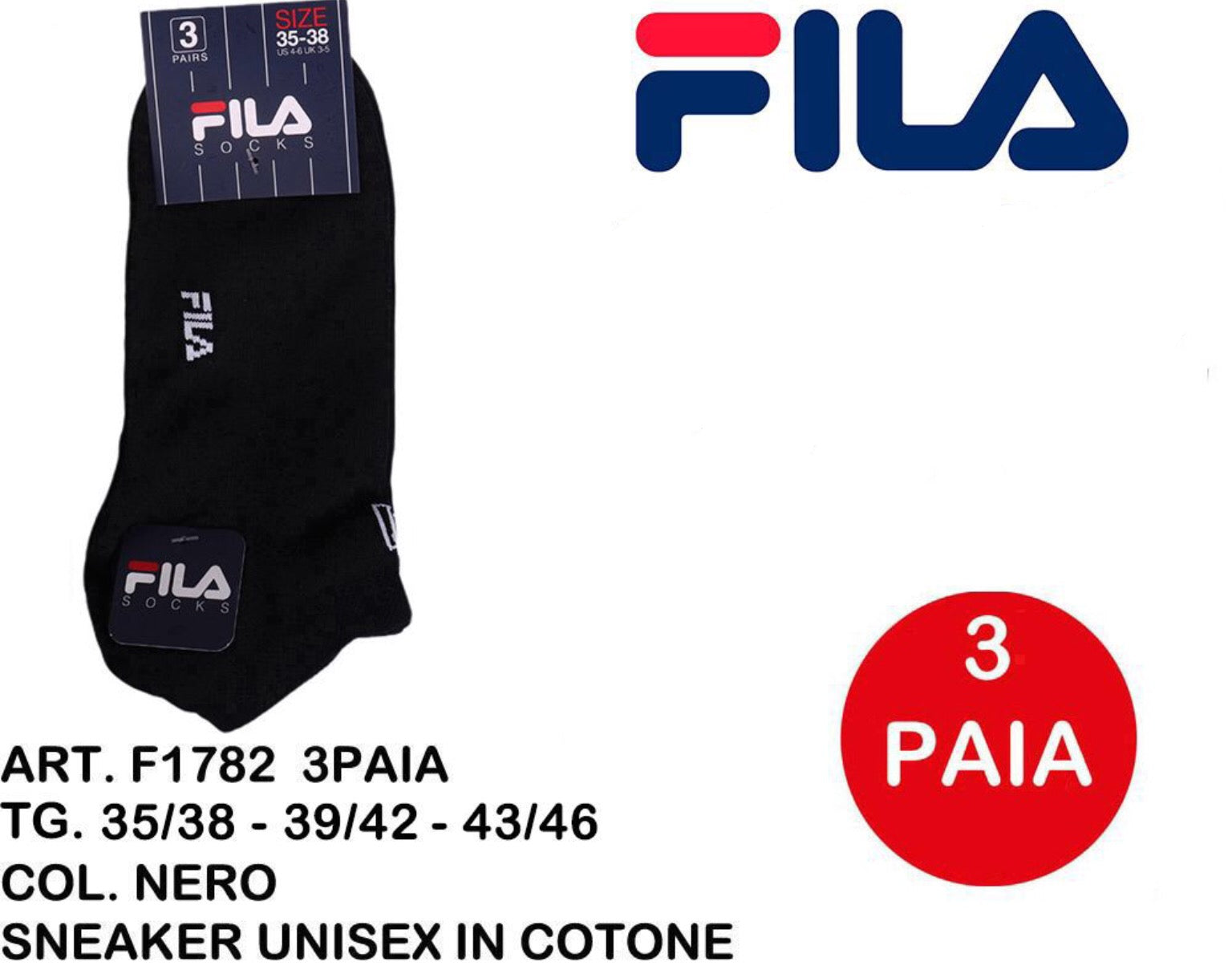 Calze Fila Fila Scarpe Calzino Fila JUNIOR TENNIS MIXED COLORS