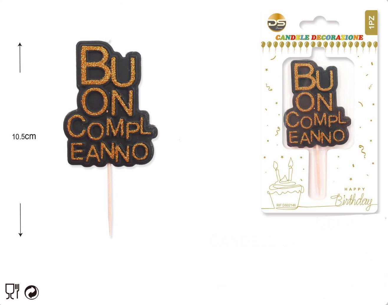 CANDELA buon compleanno 10.5cm