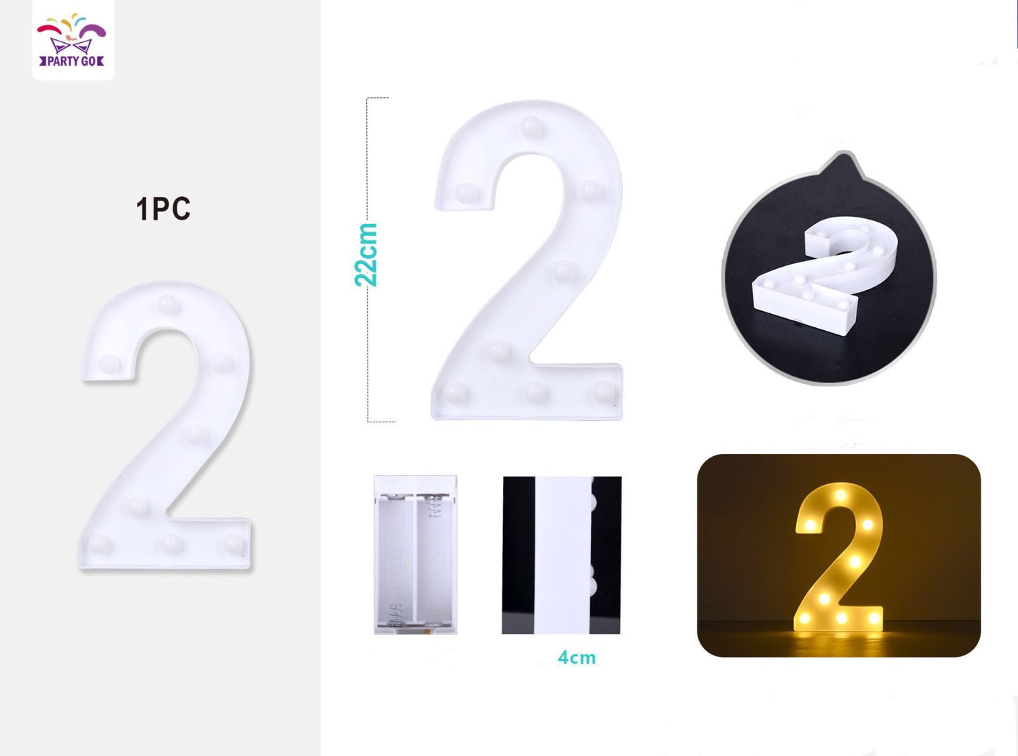 Numero "2" 22cm