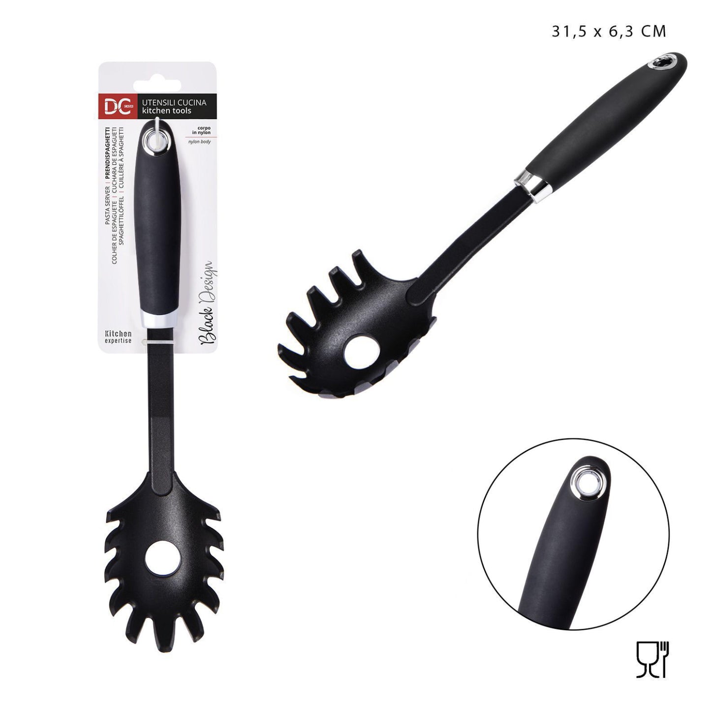DC CASA L/BLACK prendispaghetti Nylon 31.5x6.3cm