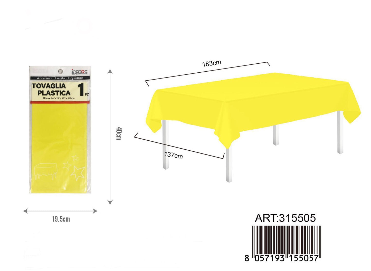 TOVAGLIA plastica 137x183cm