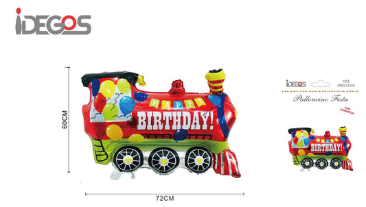 Palloncino treno happy birthday