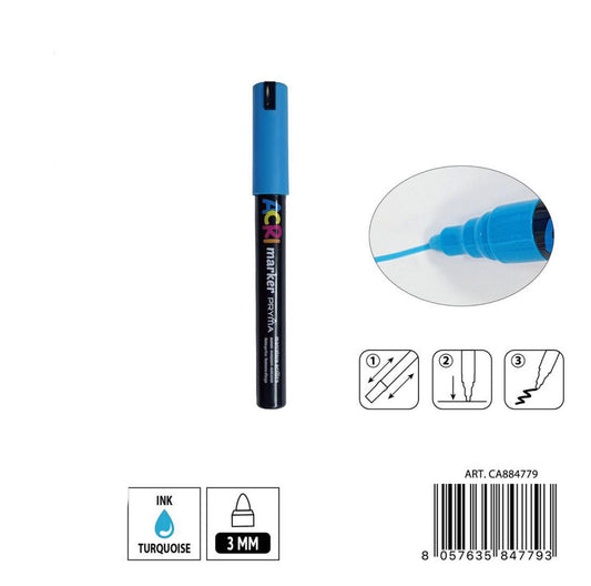 PRYMA marcatore acrilico 3mm N.109 turchese