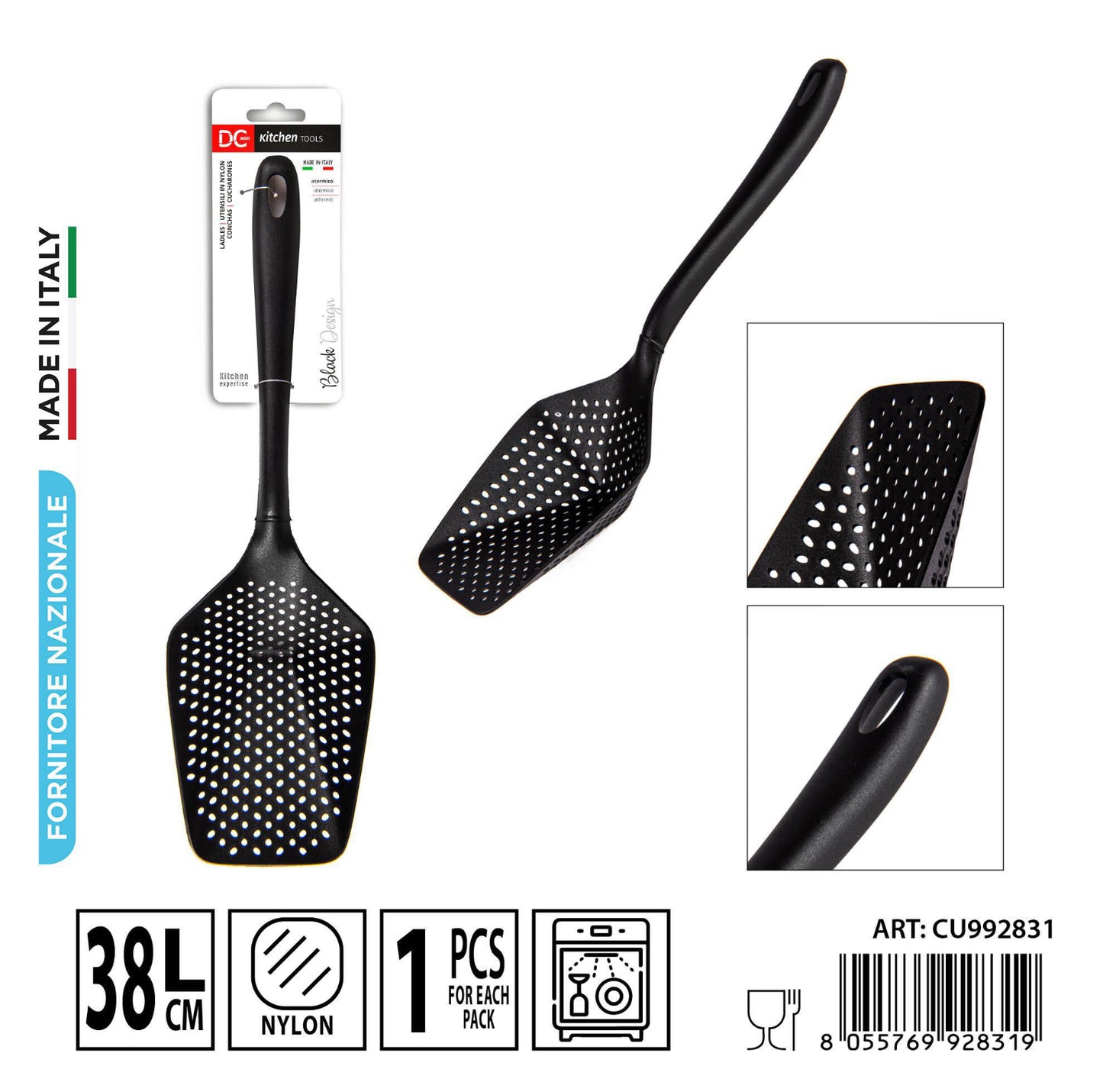 DC CASA L/BLACK patella scolattutto Nylon 38cm