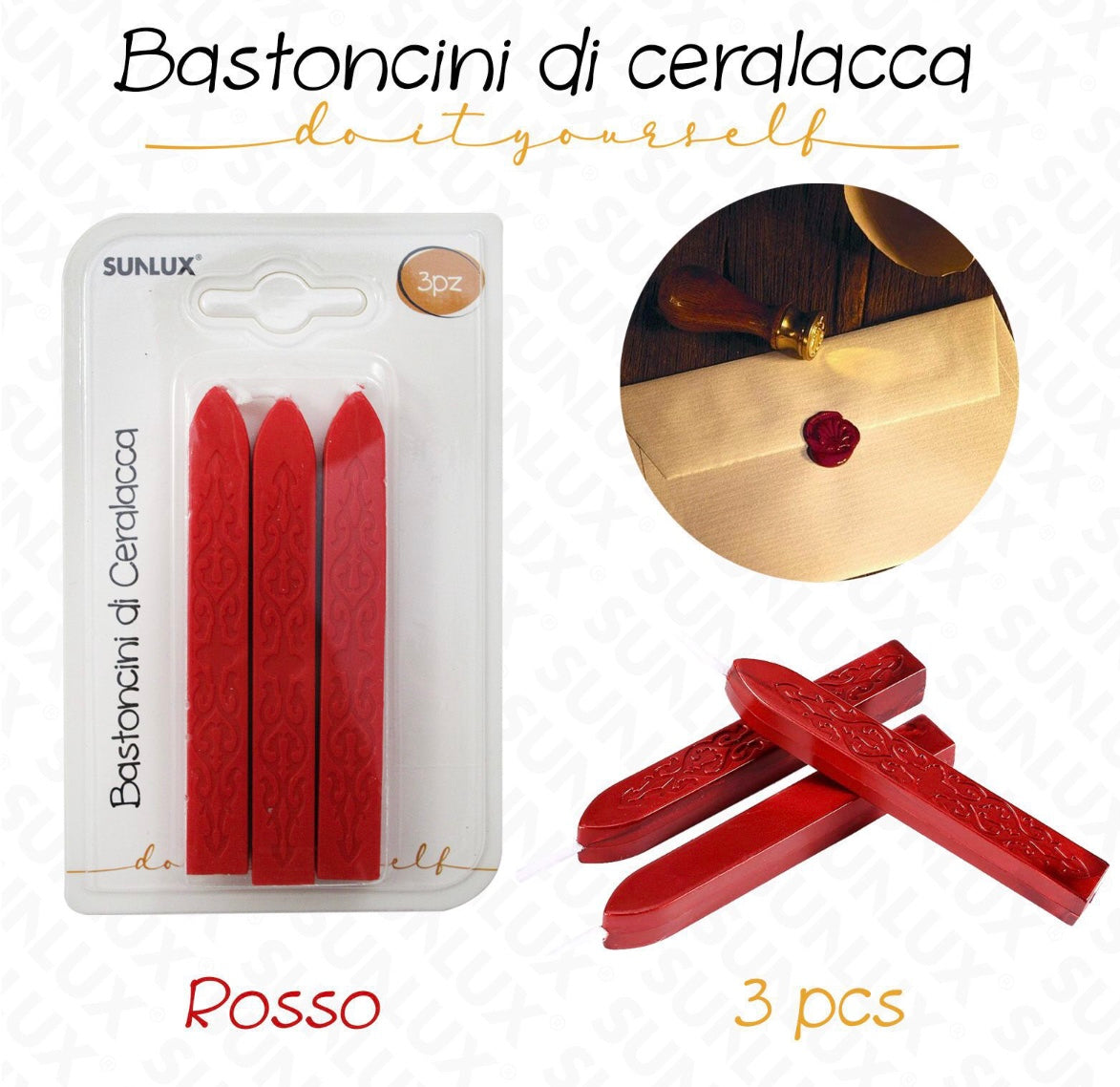 BASTONCINI di ceralacca 3pz
