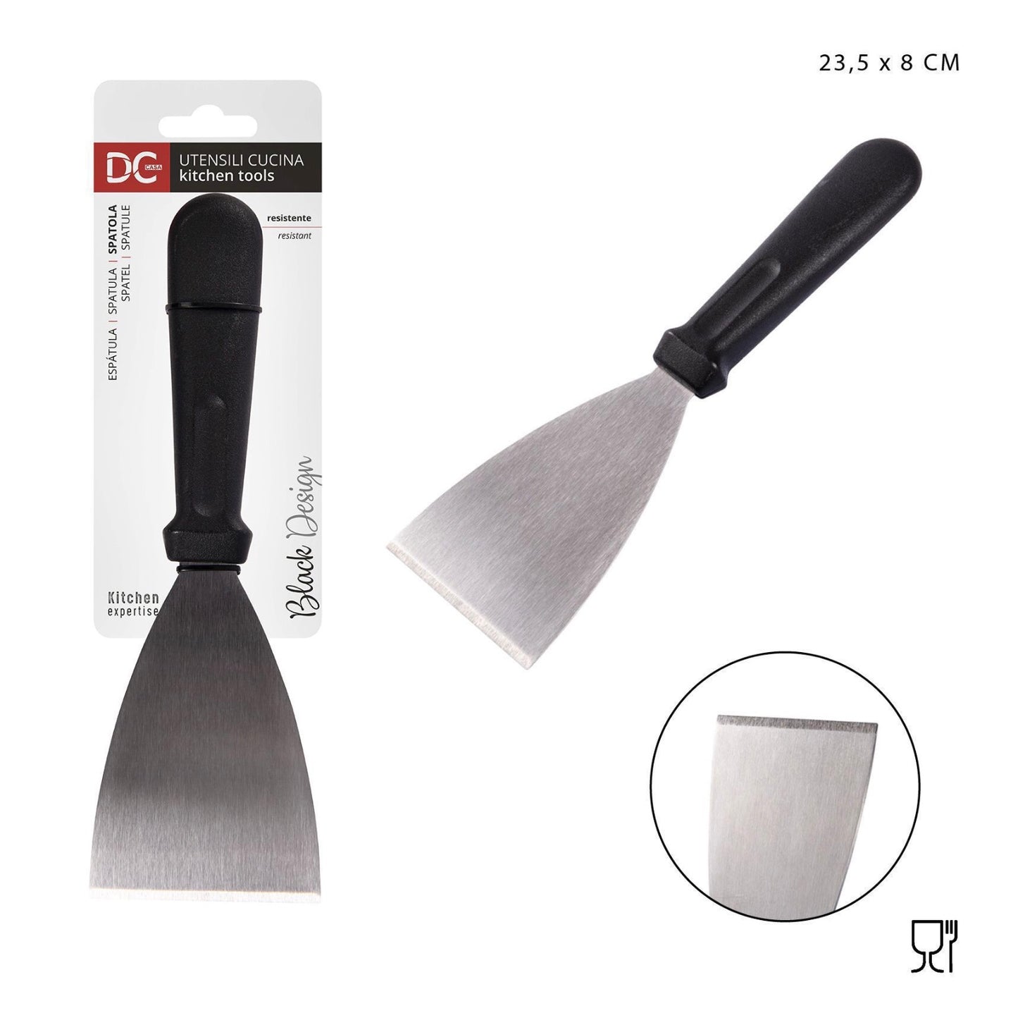 DC CASA L/BLACK coltello burro acciaio 24x3cm