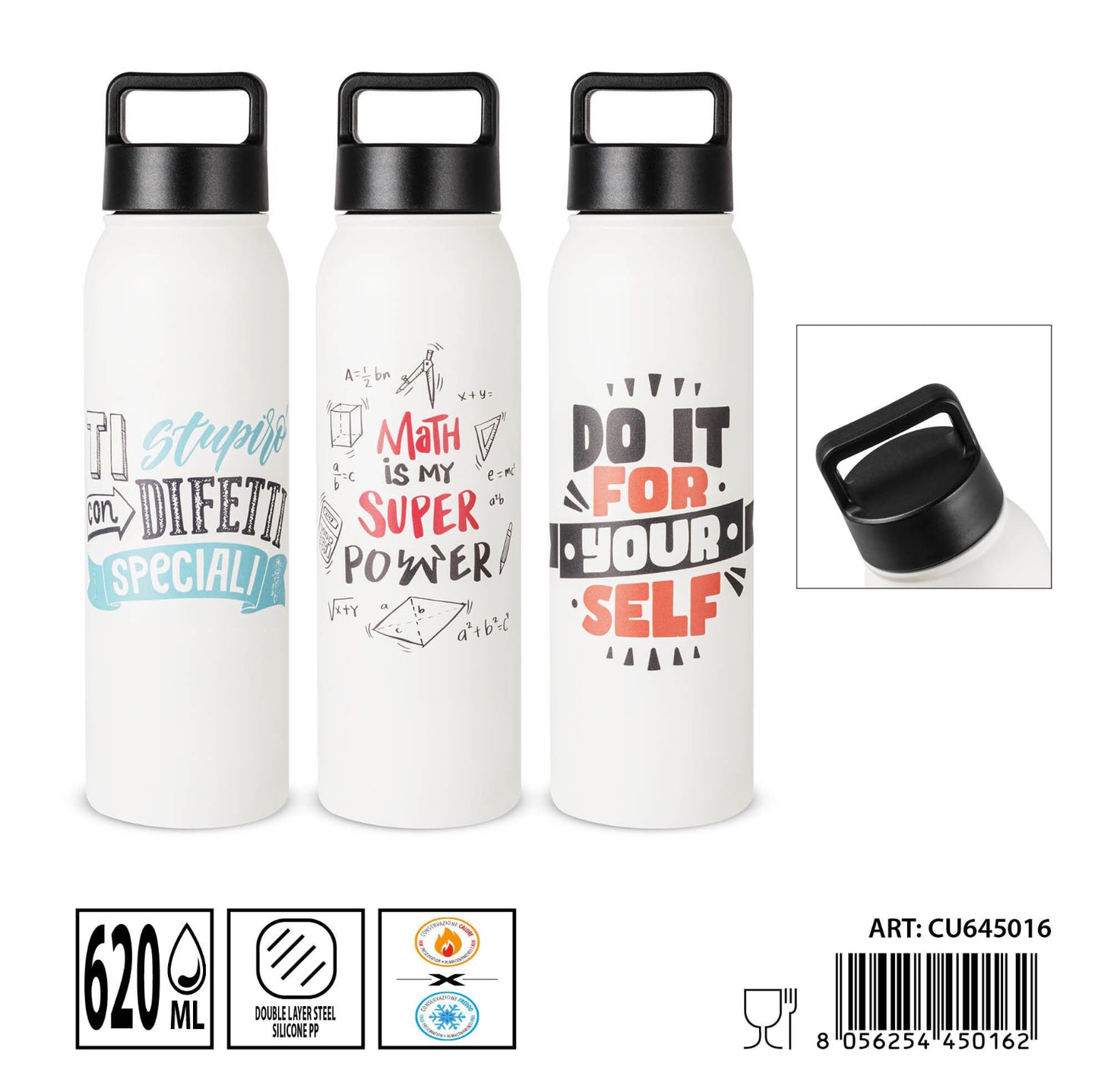 DC CASA borraccia termica 620ml 7.2x26.1cm