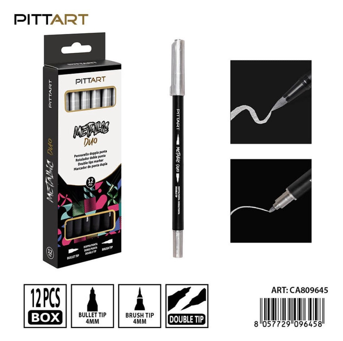 PRYMA PENNARELLO DUO D/PUNTA 061 SILVER