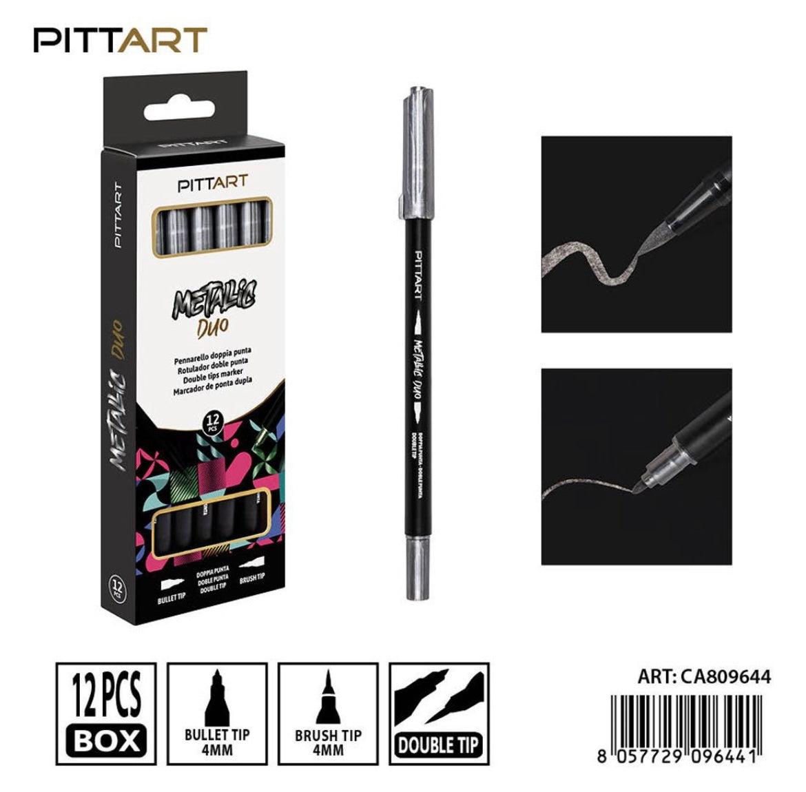 PRYMA PENNARELLO DUO D/PUNTA 060 DARK SILV