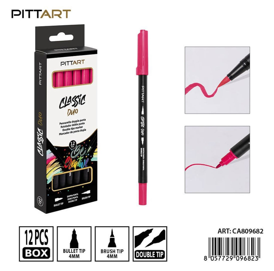 PRYMA PENNARELLO DUO D/PUNTA 020 PINK RED