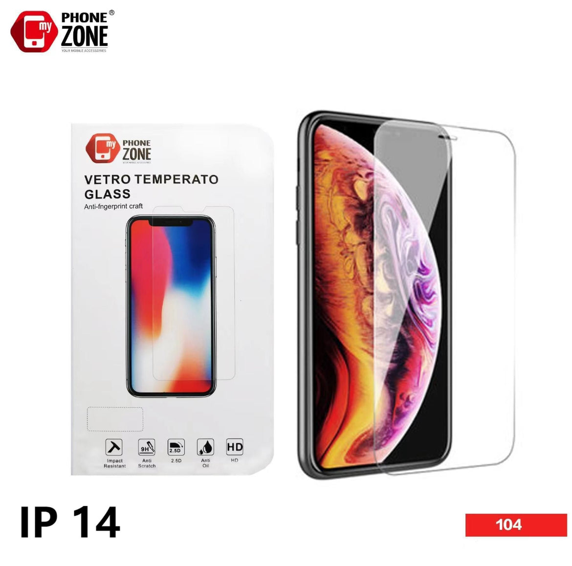 VETRO TEMPERATO IP 14