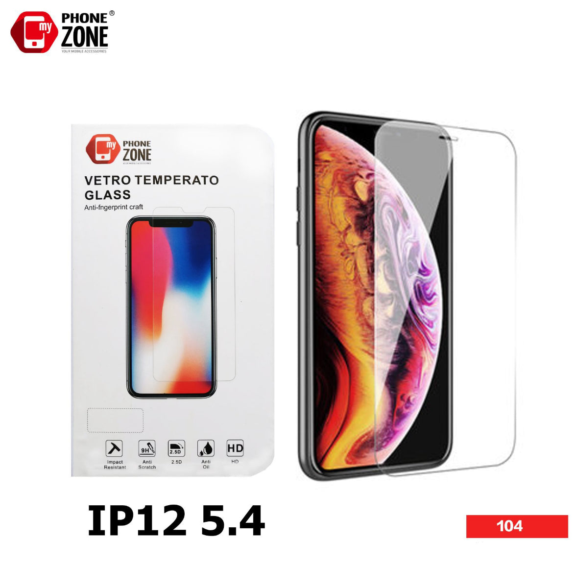 VETRO TEMPERATO IP 12 MINI