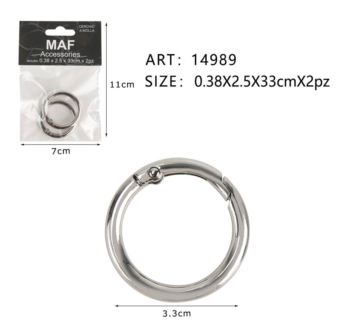 MOSCHETTONI A SCATTO ROTONDI 14989