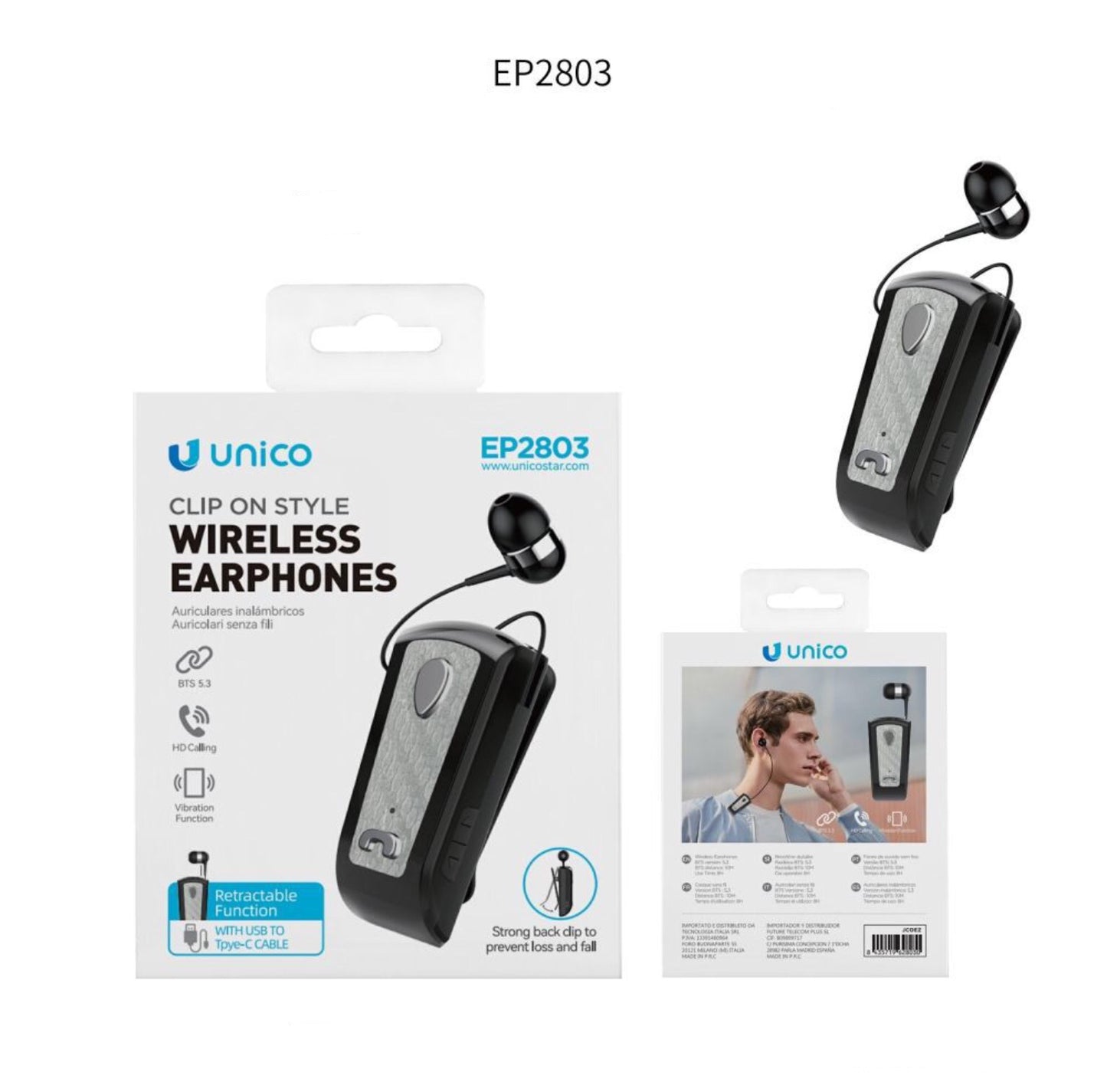 UNICO AURICOLARI SENZA FILI EP2803