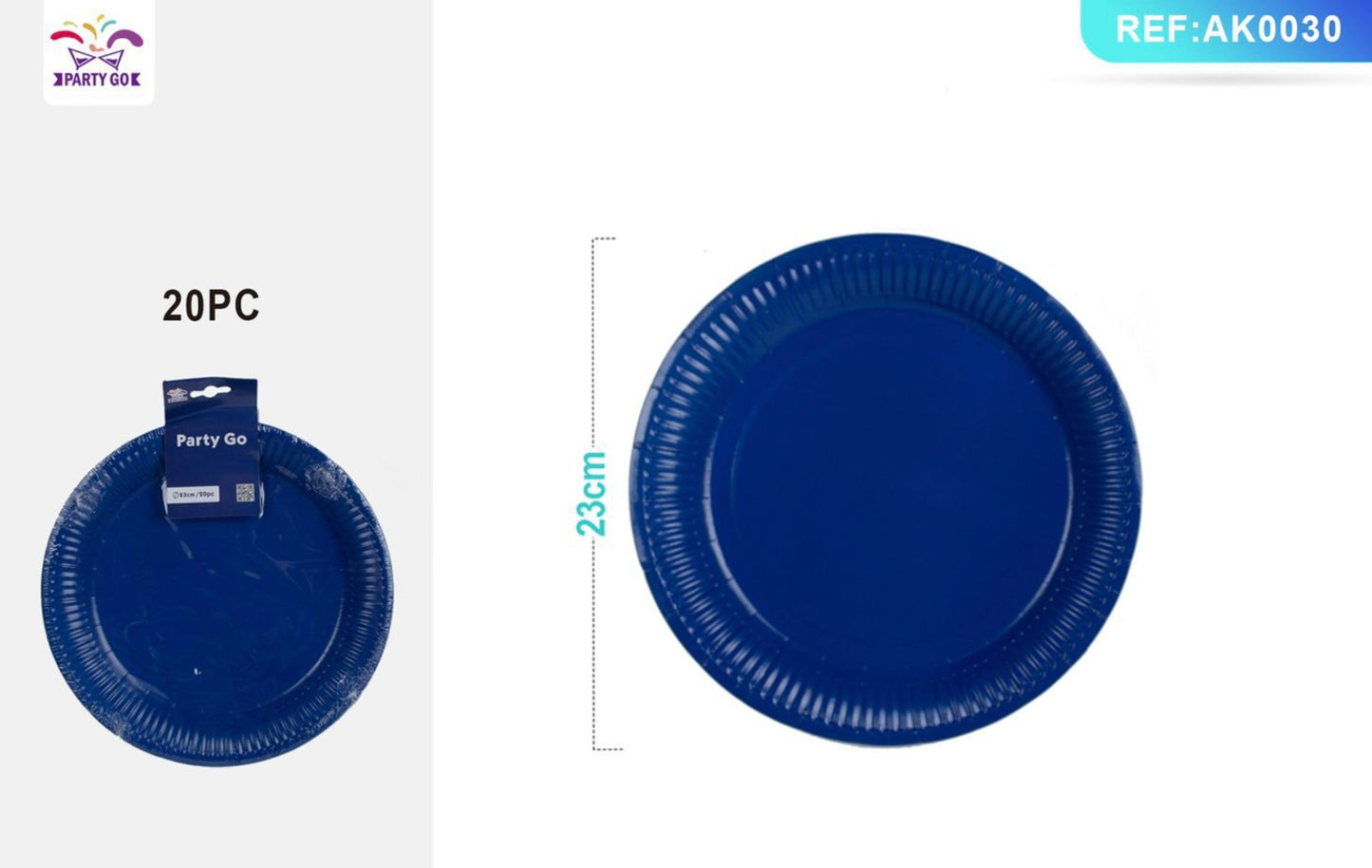 PIATTI di carta blu 23cm 20pz