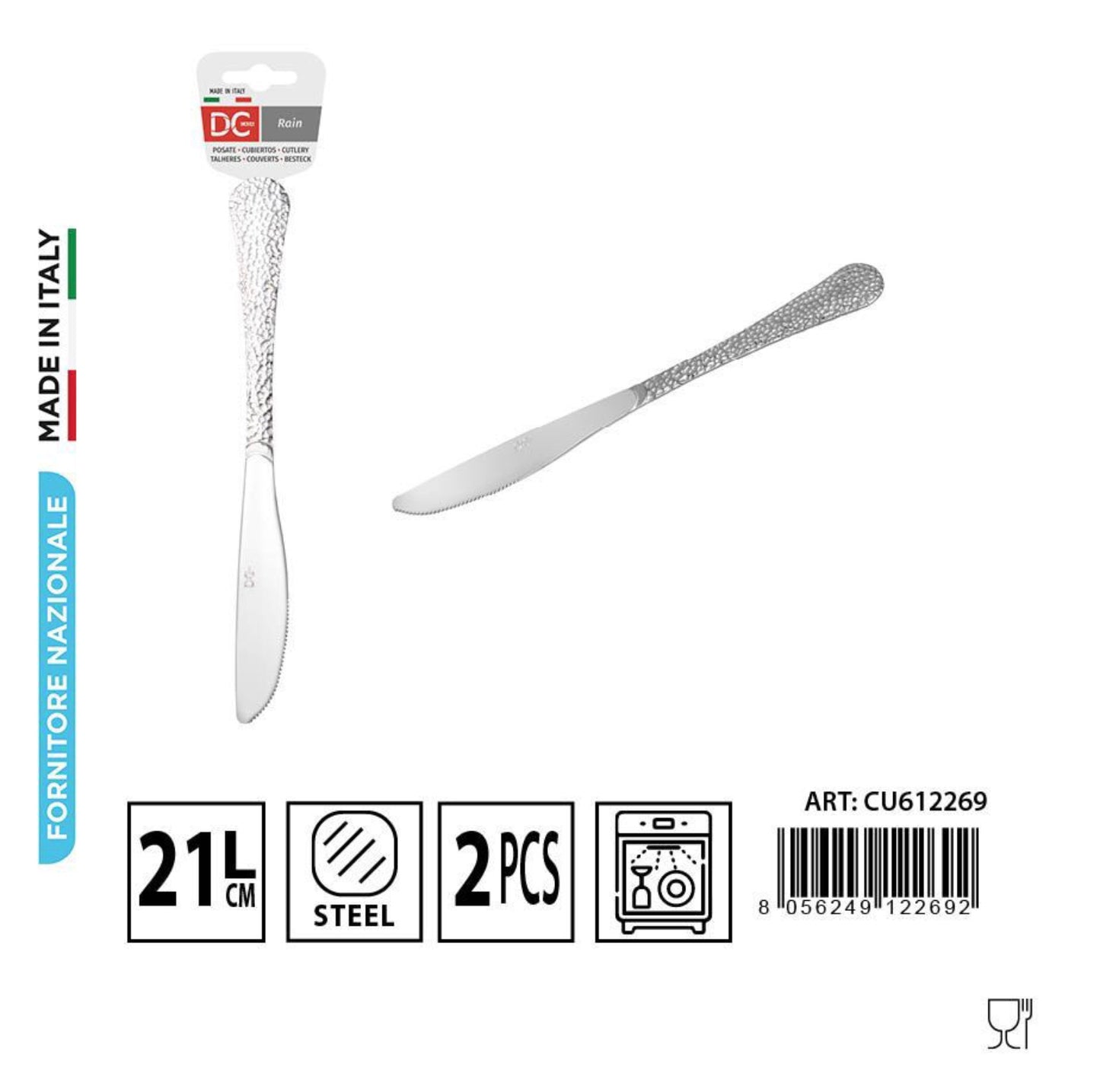 DIMORAE rain coltello tavola 2pz