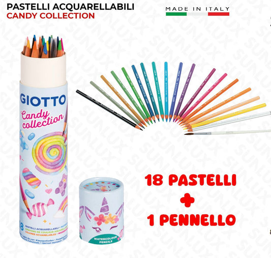 GIOTTO tubo 18 pastelli acquarellabili