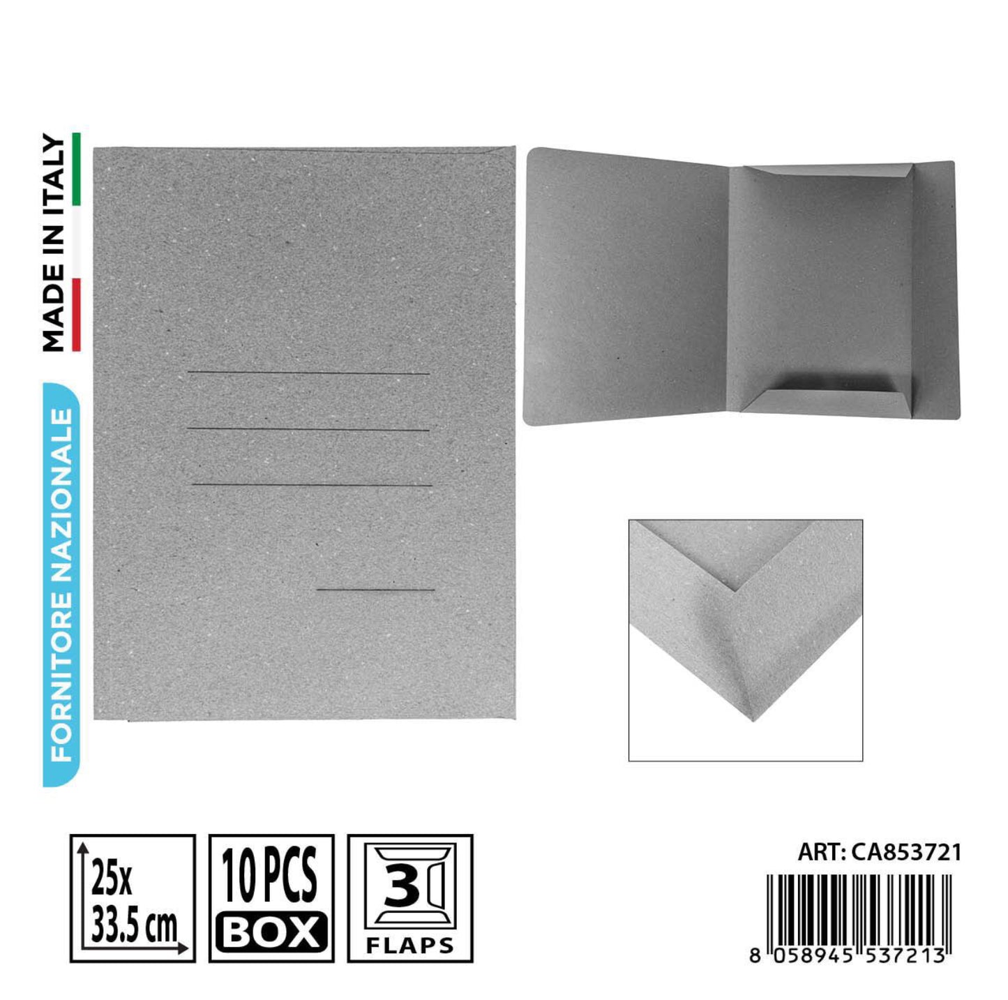 PRYMA cartell.manilla 3L c/stampa 25x33.5cm griogio