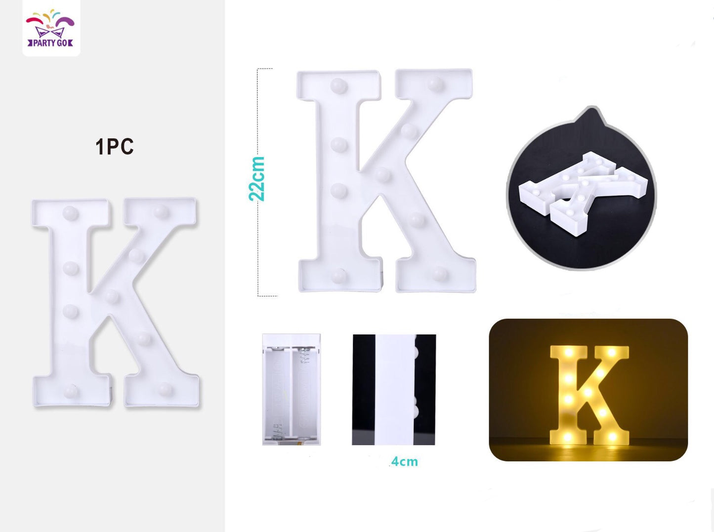 Lettera "K" 22cm