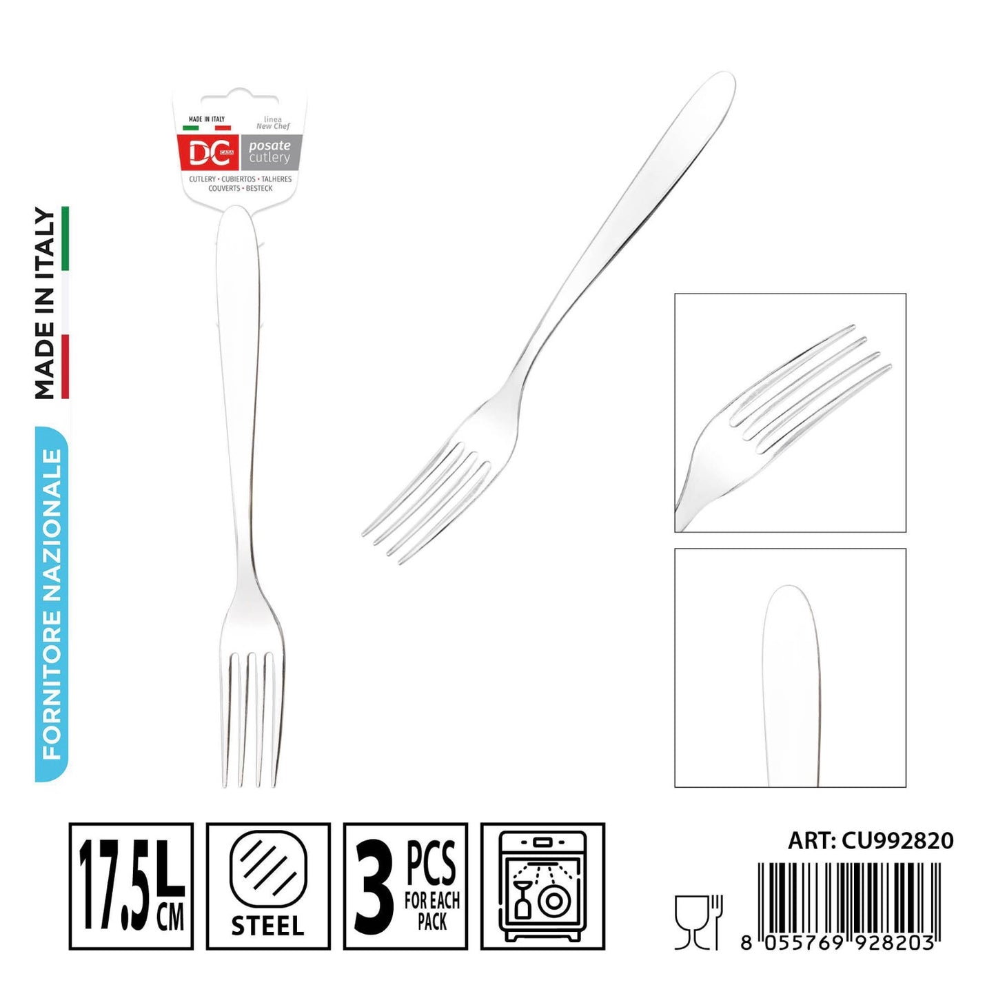 DC CASA forchetta frutta 17.5cm 3pz