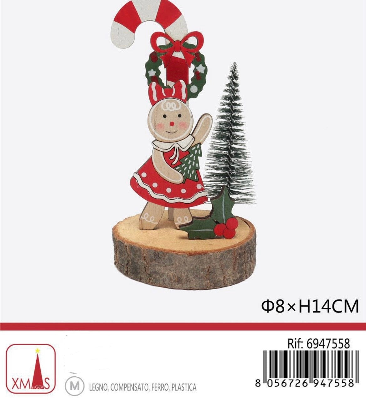 NATALIZIA decorazione tavolo 8xH14cm