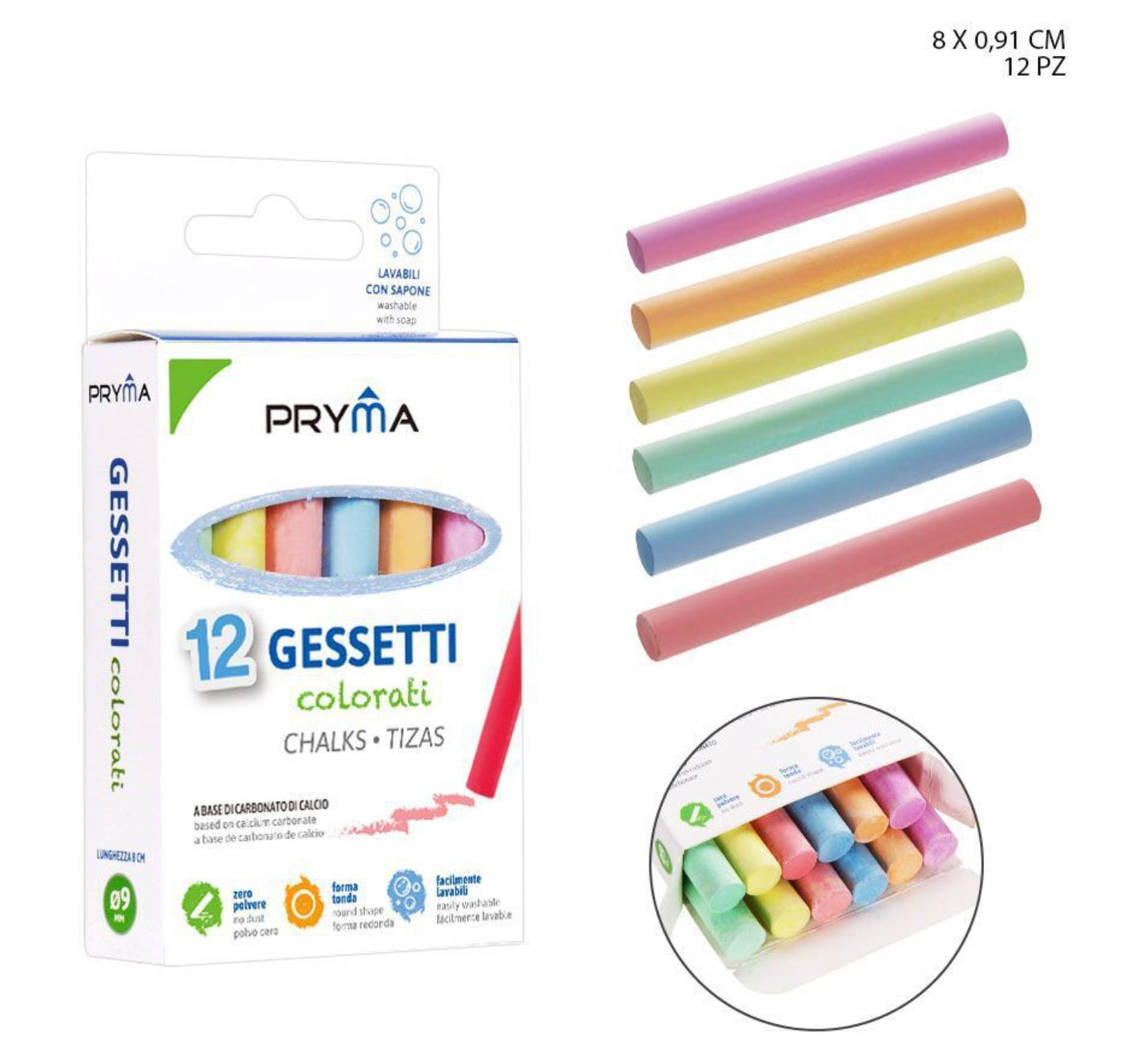 PRYMA gessetti colorati da 12