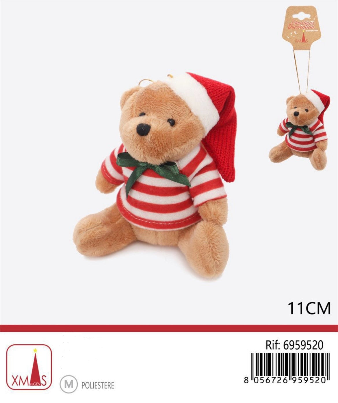 NATALIZIA pendente orso 11cm