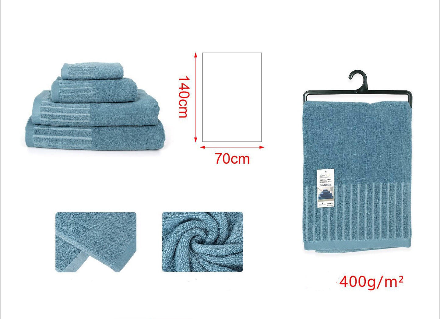 ASCIUGAMANO carta blu 70x140cm