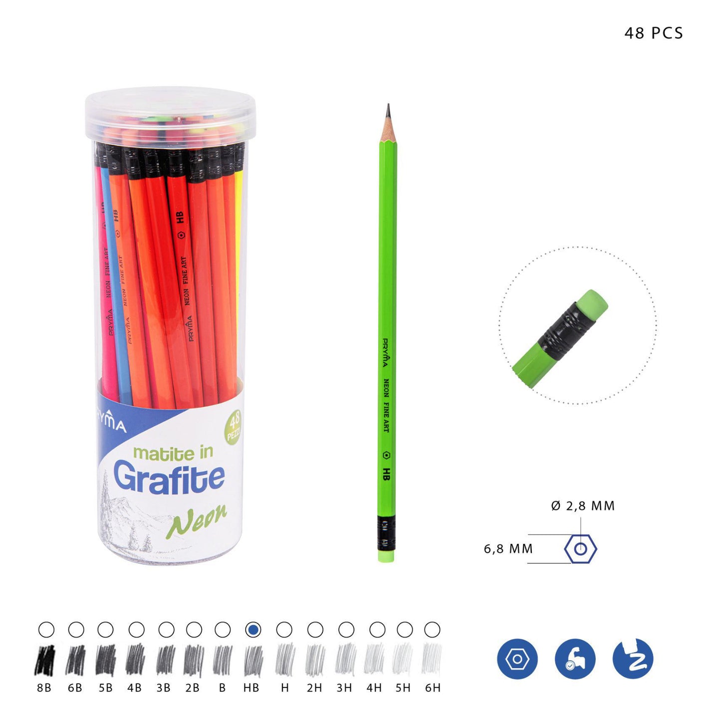 PRYMA matite fluo 48pz