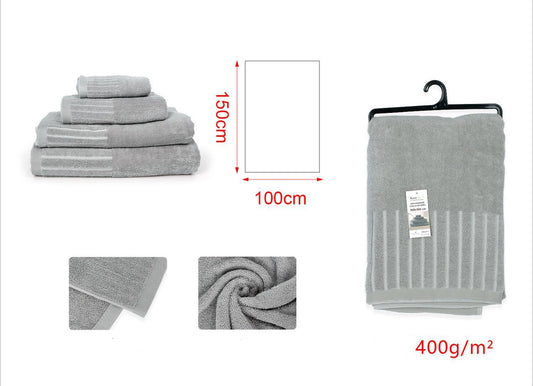 ASCIUGAMANO grigio chiaro 100x150cm