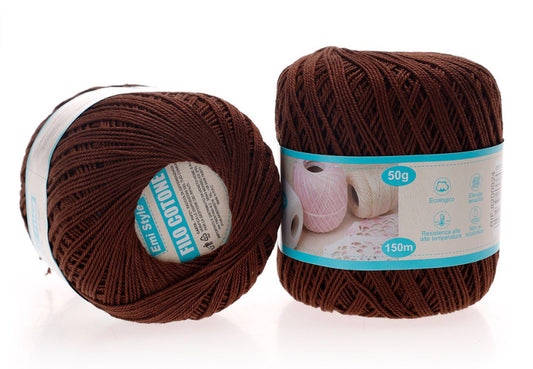 Filo cotone MARRONE SCURO  50g/150m