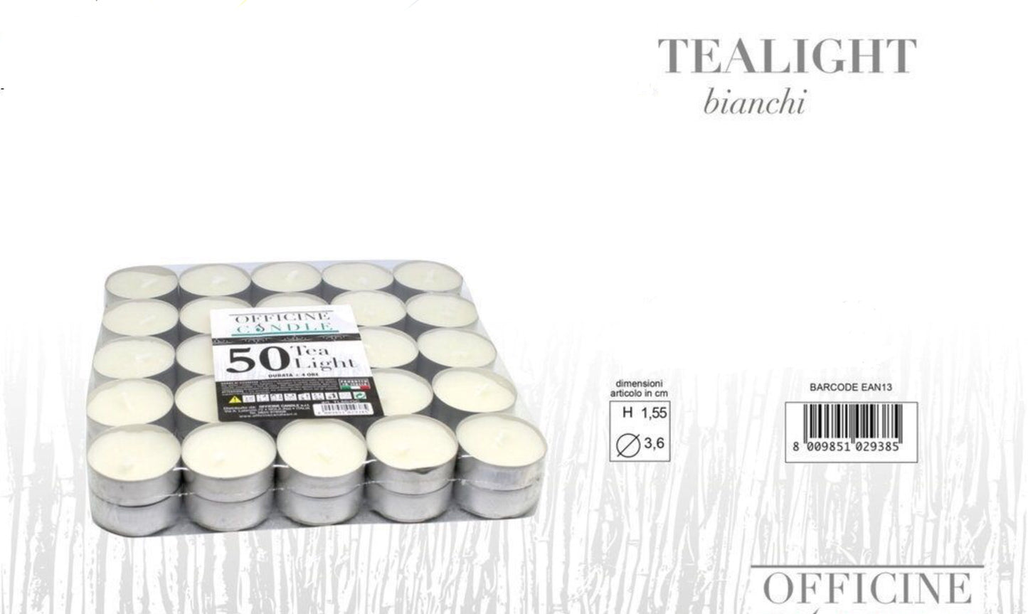 CADENLE tea light bianca 50pz