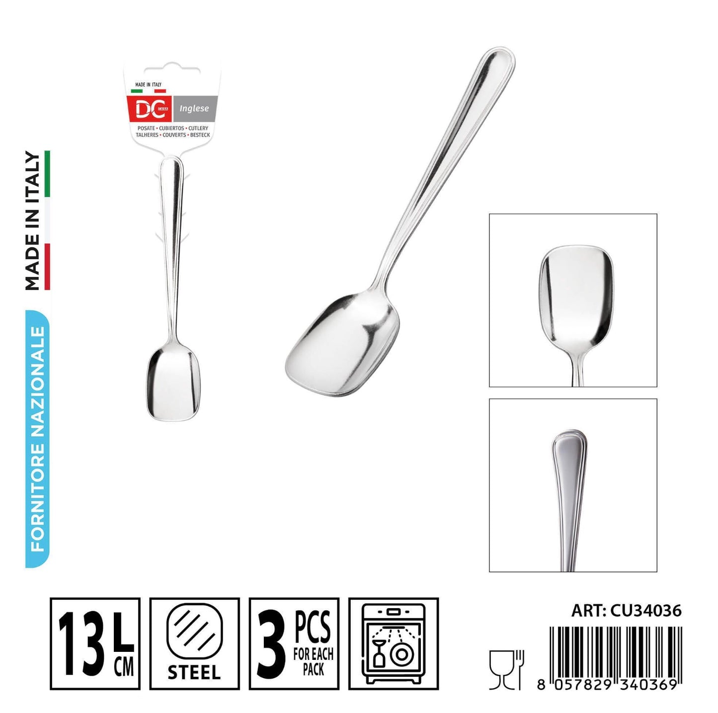 DC CASA cucchiaio gelato 13cm 3pz