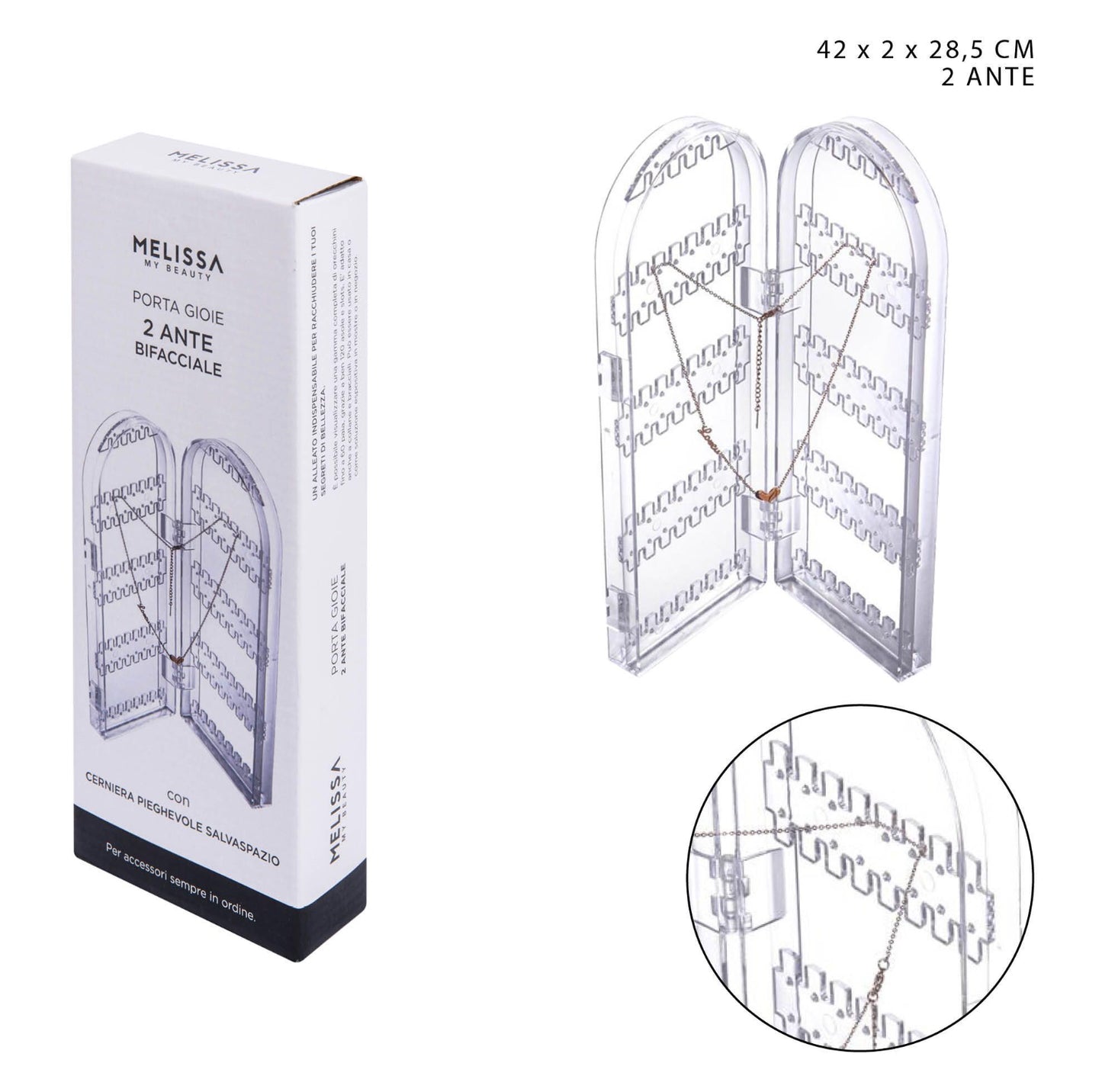 MELISSA porta gioie crilex 21,2x2x28,3cm