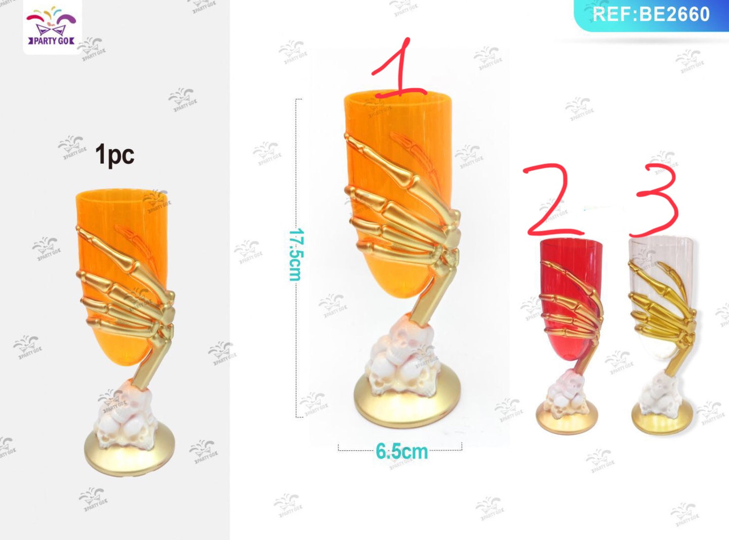 HALLOWEEN calice da champagne 17,5x6,5cm