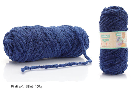 Filo soft uncinetto BLU 100g/55m