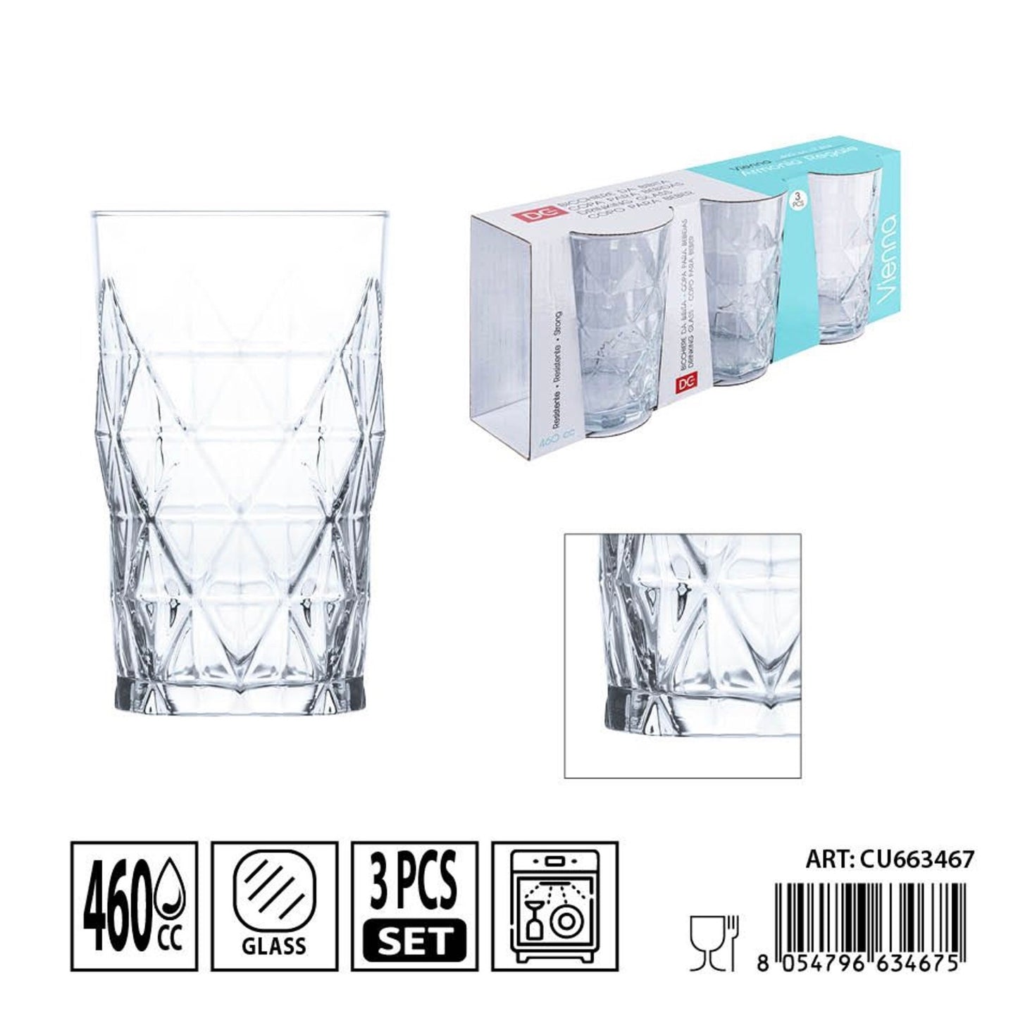 DC CASA bicchiere Vienna 460cc 3pz