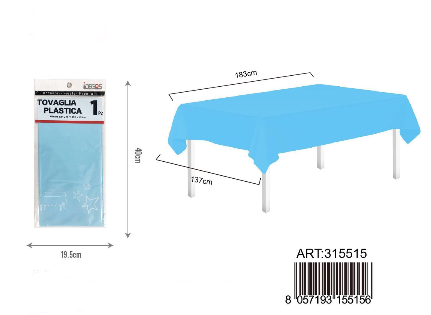 TOVAGLIA plastica 137x183cm