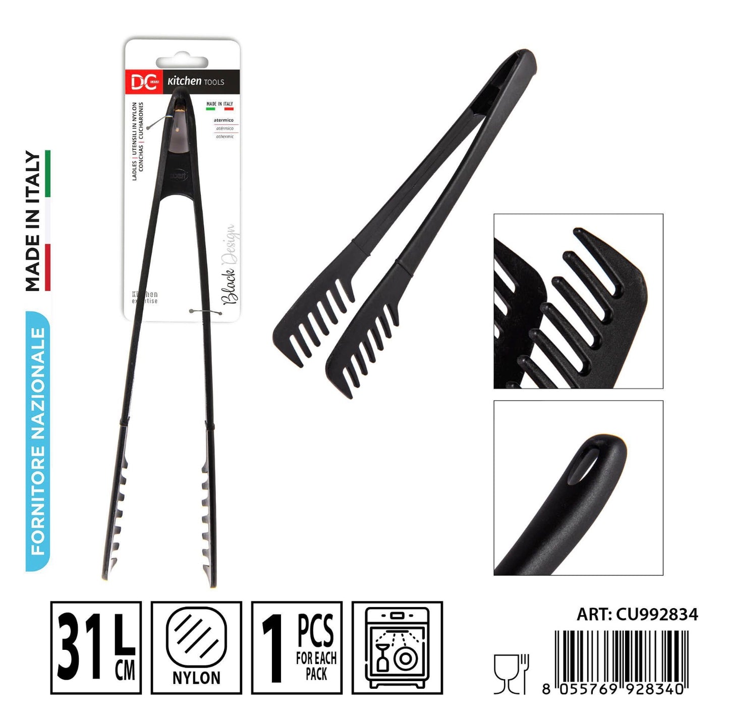 DC CASA L/BLACK pinza spaghetti nylon 31m