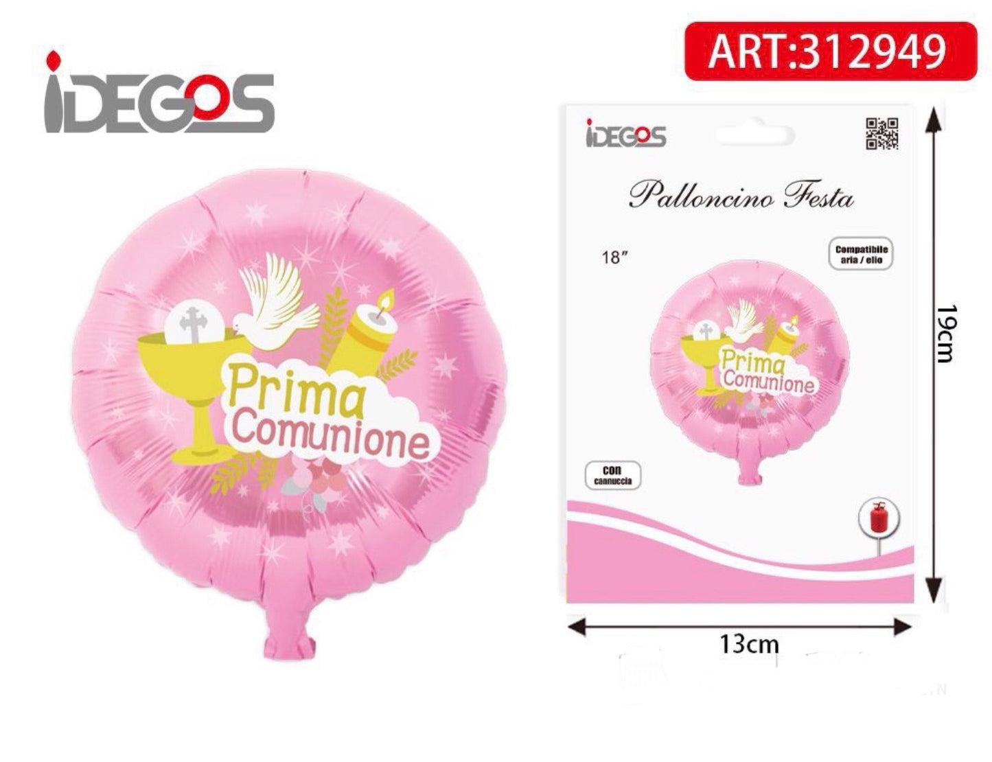 PALLONCINO prima comunione 40cm