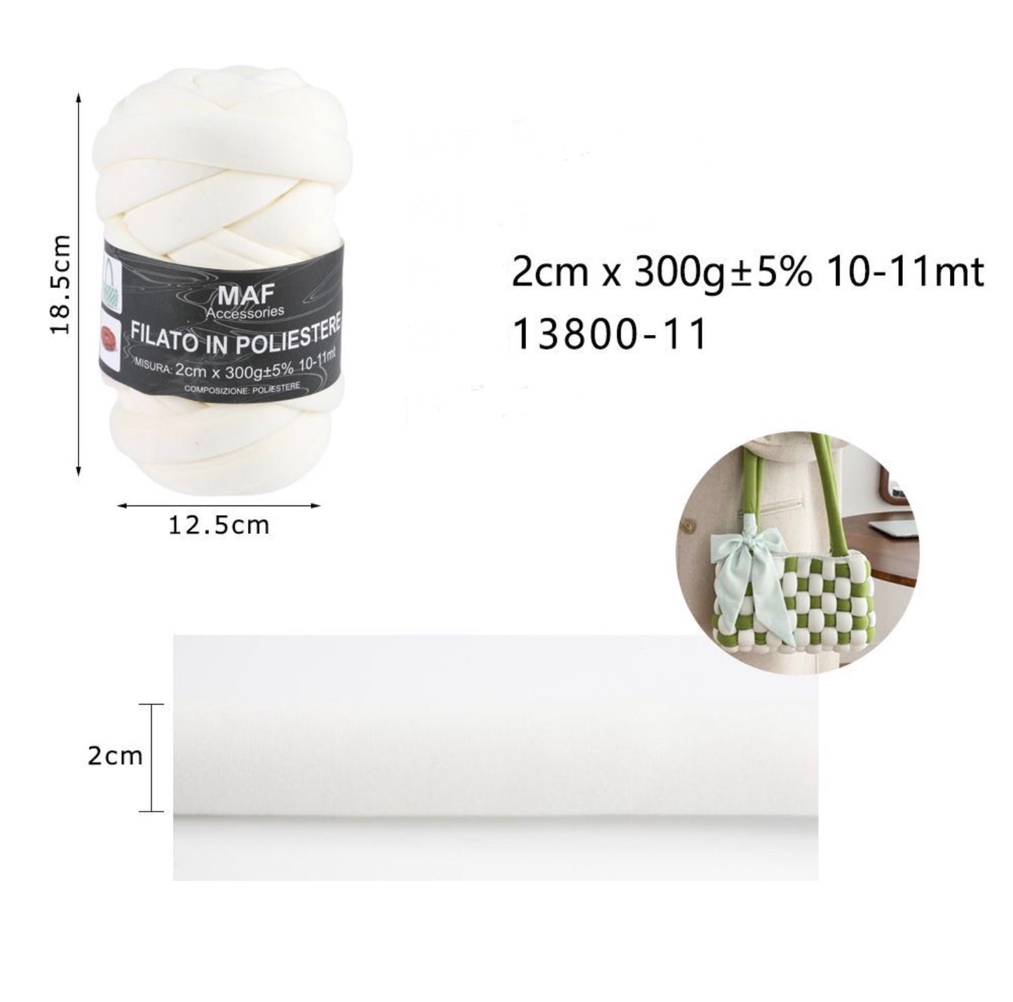 FILATI in poliestere 2cm/300g 13800-11