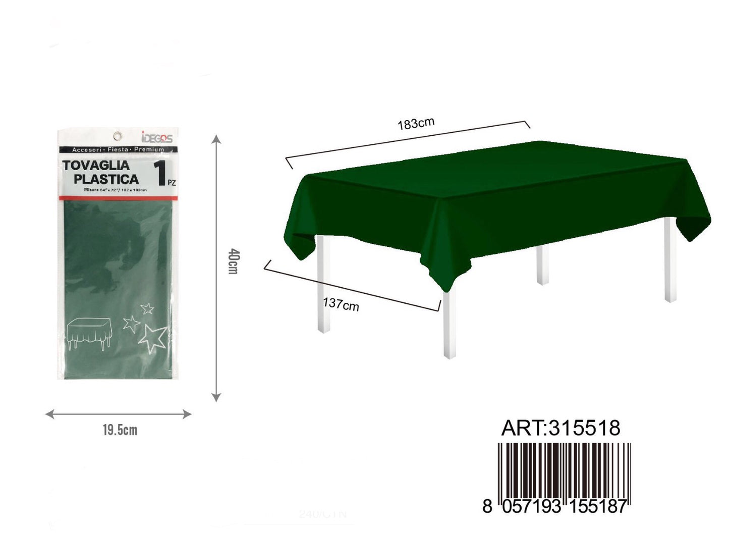 TOVAGLIA plastica 137x183cm
