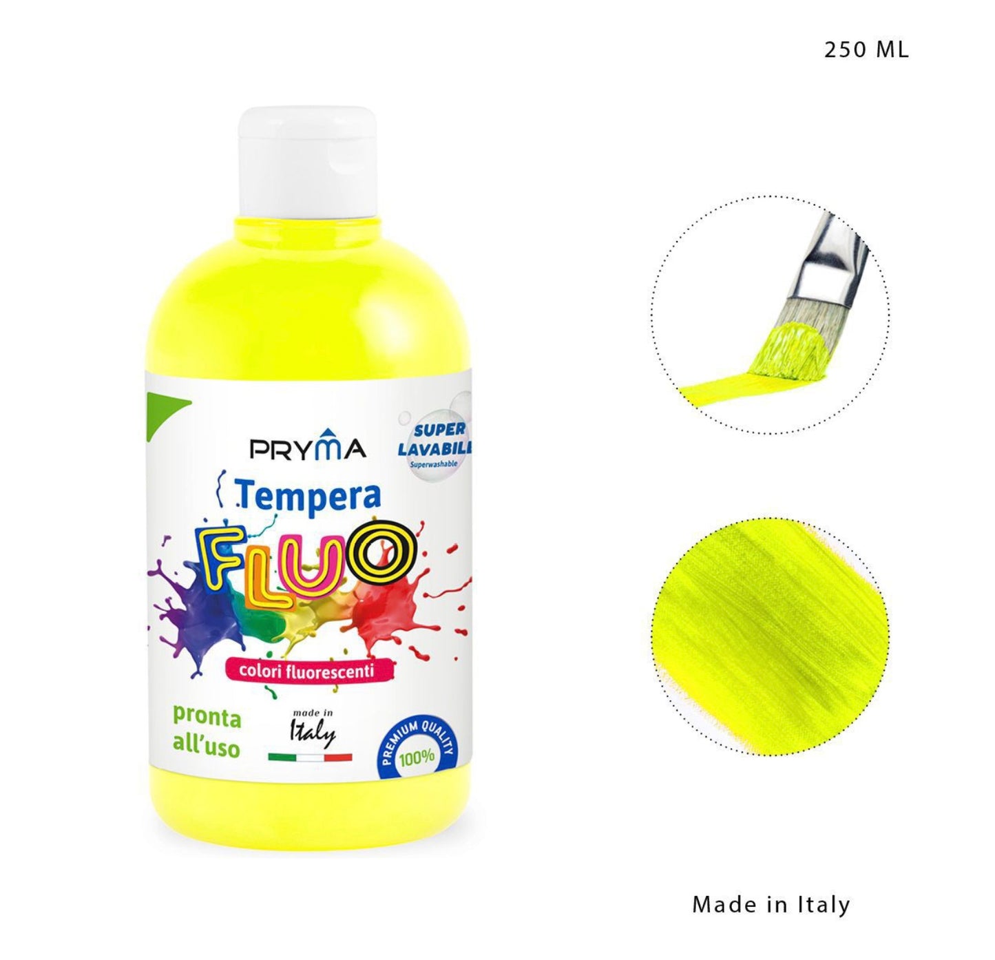 PRYMA tempera 250 ml GIALLO FLUO