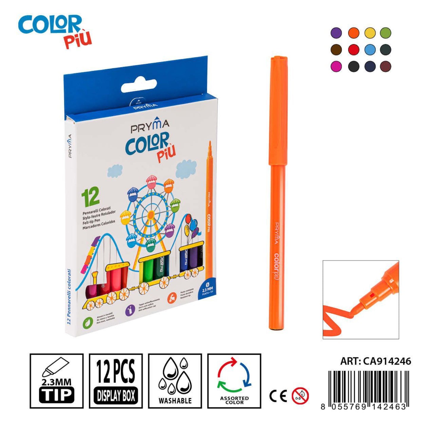 Pryma pennarelli color più 12