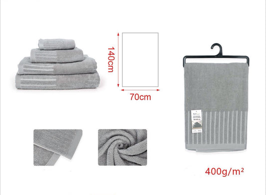 ASCIUGAMANO grigio chiaro 70x140cm