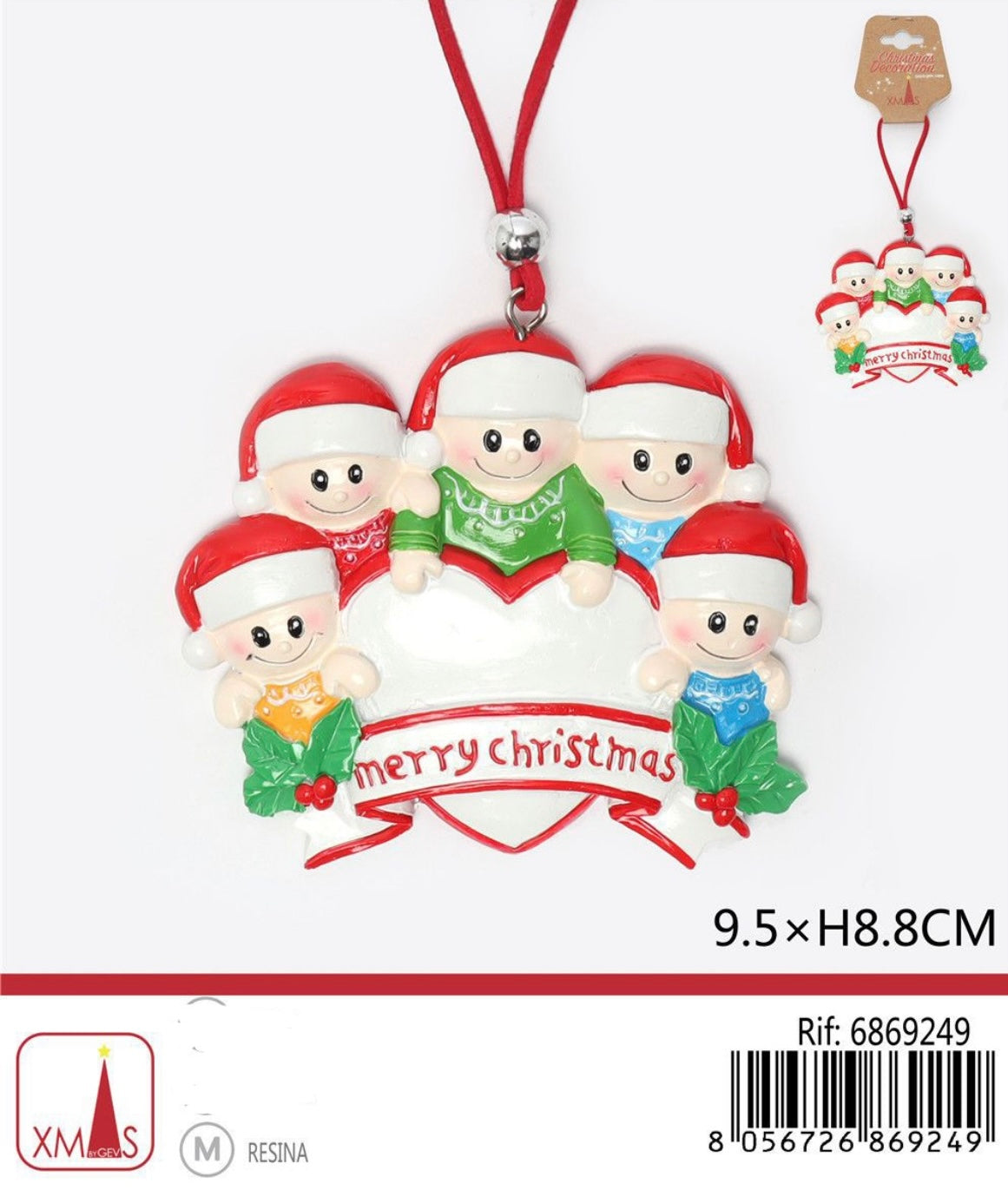 NATALIZIA pendente famiglia 9,5x8,8cm